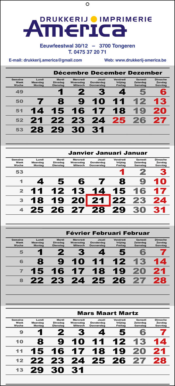 4-maandenkalender