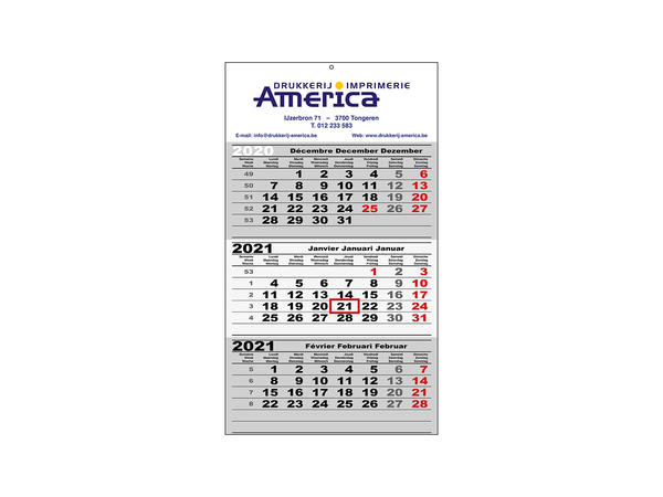 Calendrier 3 mois