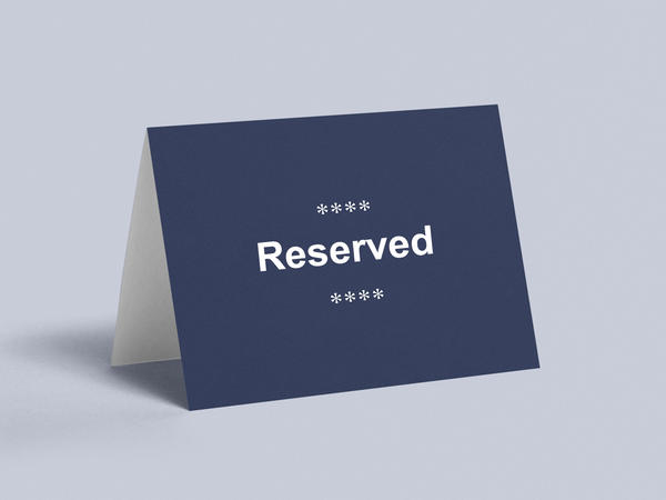 Cartes de réservation